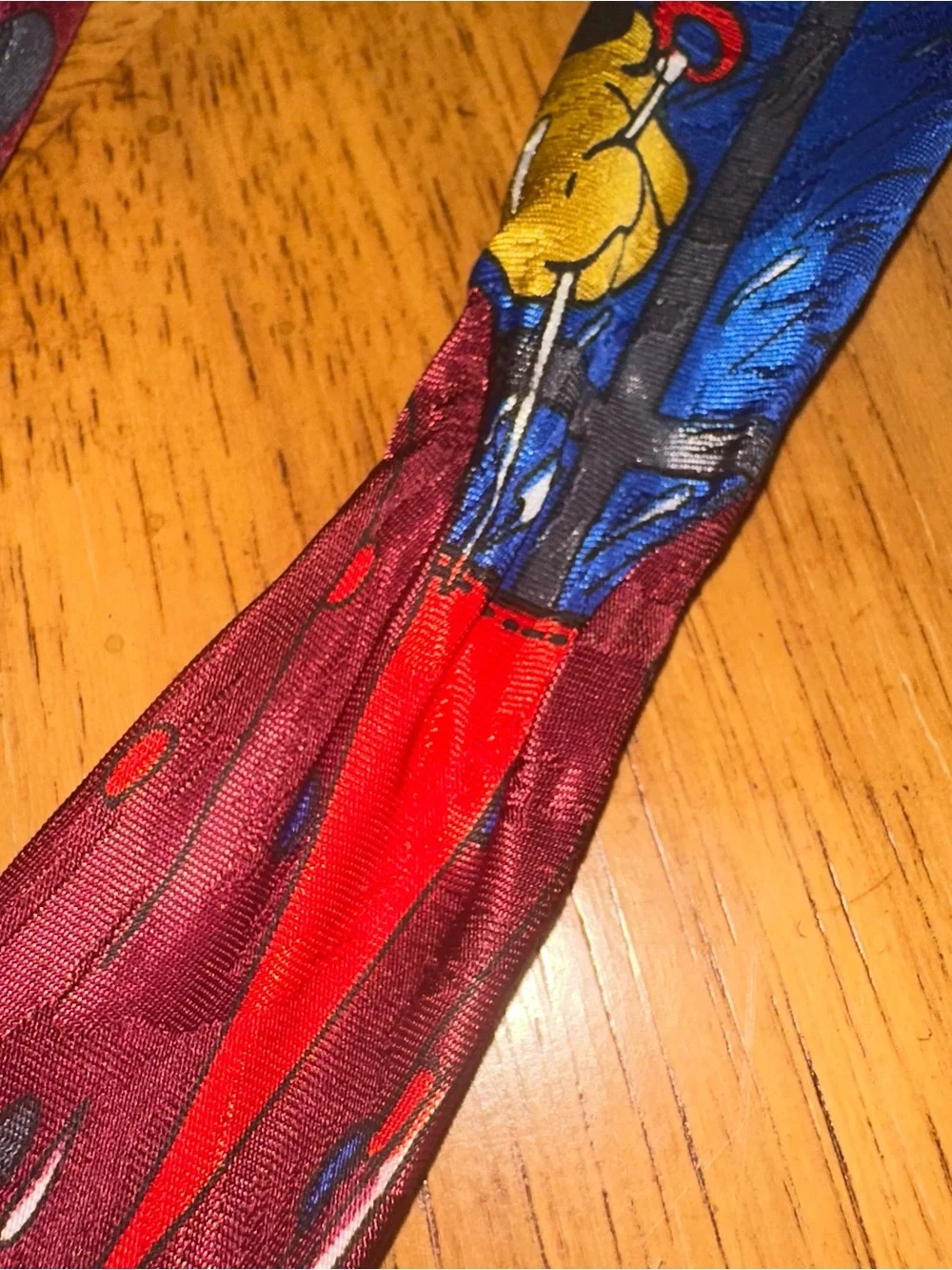 Vintage Mickey Mouse Unlimited Men's Neck Tie Rainy Day Window Disney 90s
